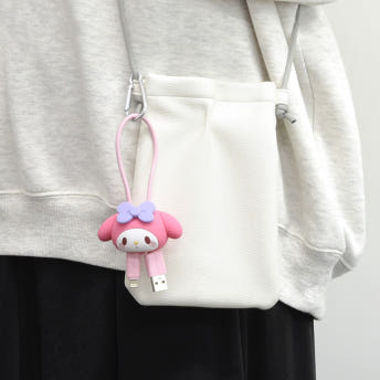 산리오 캐릭터즈 마스코트 커버 포함 멀티 충전 케이블 스마트폰 휴대폰 충전 케이블