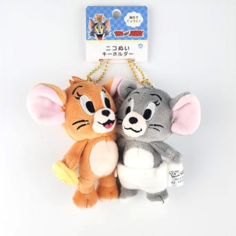 루니툰 톰과 제리 자석 마그넷 봉제인형 키홀더 2개 세트 톰과제리