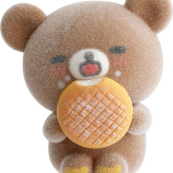 산엑스 리락쿠마 미스터도넛 콜라보 쁘띠 플로키 미니 피규어