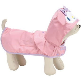 마이멜로디 강아지 레인 코트 판초 우의 S 투명바이저 우비 산책복 강아지용 반려견 레인코트