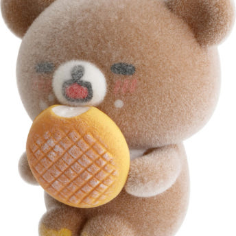 산엑스 리락쿠마 미스터도넛 콜라보 쁘띠 플로키 미니 피규어