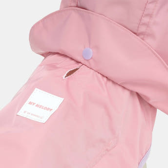 마이멜로디 강아지 레인 코트 판초 우의 S 투명바이저 우비 산책복 강아지용 반려견 레인코트