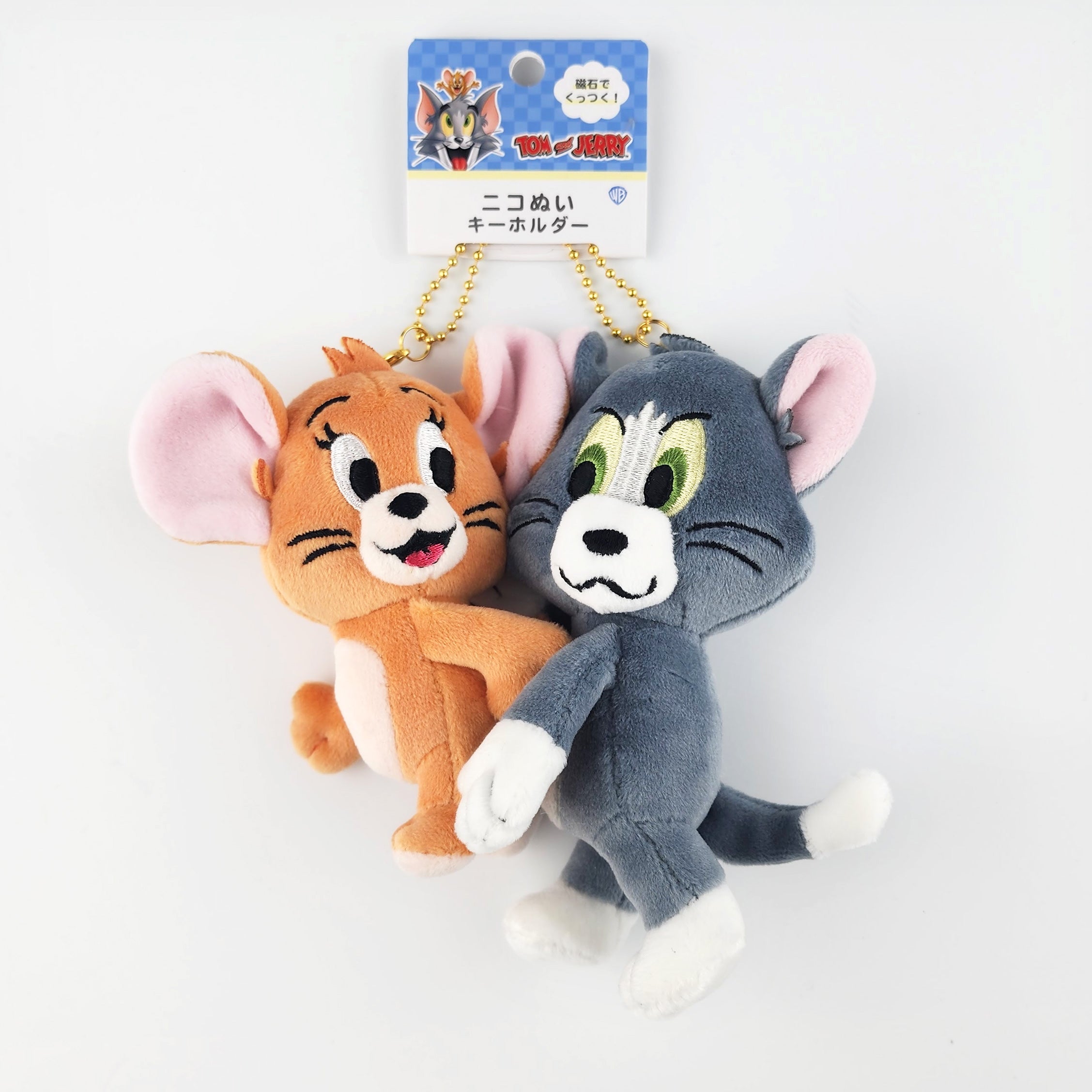 루니툰 톰과 제리 자석 마그넷 봉제인형 키홀더 2개 세트 톰과제리