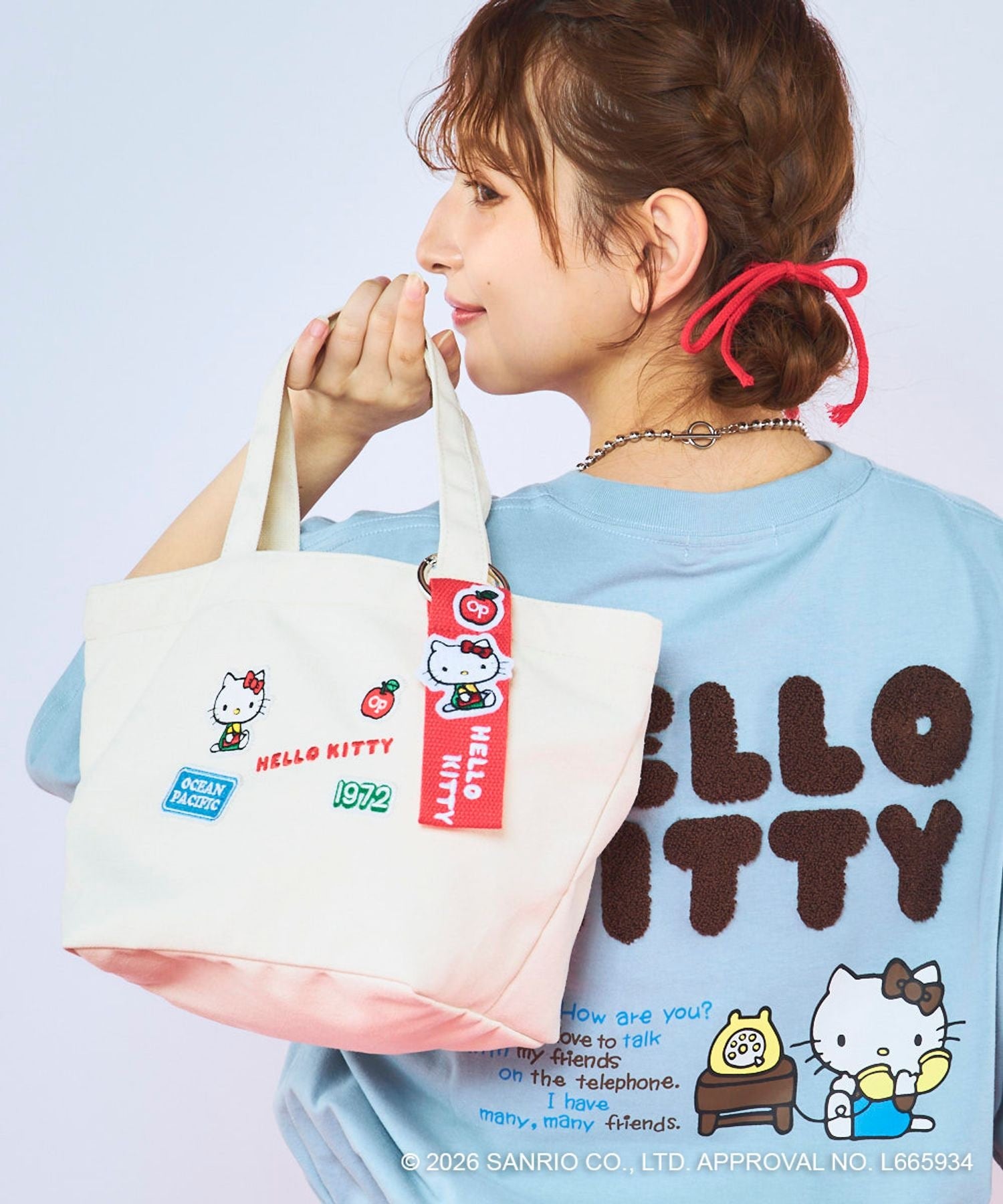 and ST 공식몰 Ocean Pacific×HELLO KITTY 워펜 백 체임 4