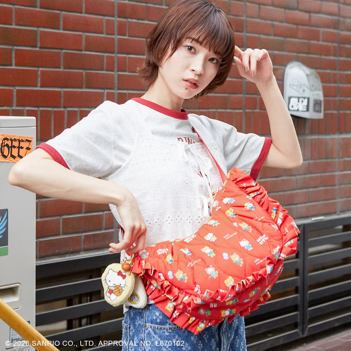 헬로키티 스포츠 미니 포치 체임 바스켓볼 8
